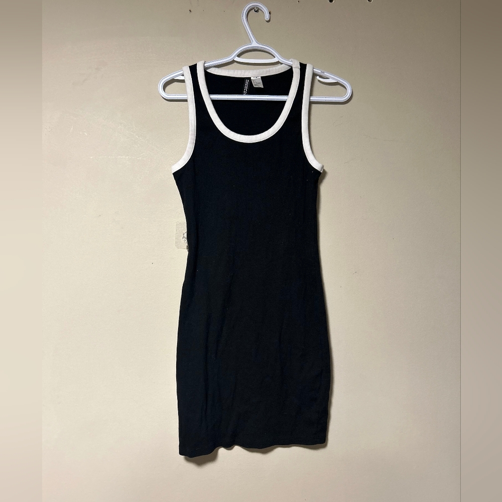 Black & White H&M Bodycon Dress Size L/XL